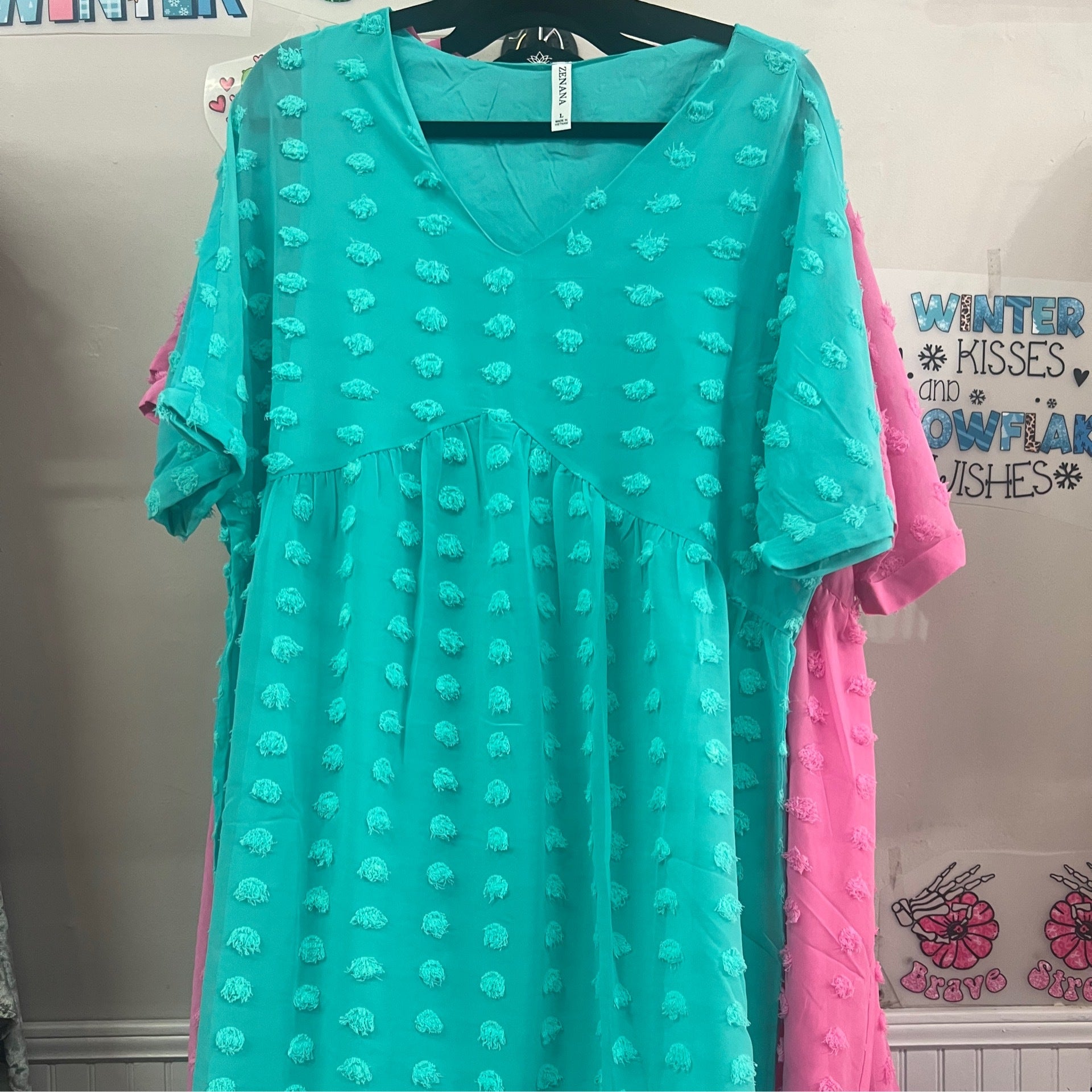Teal polka dot dress hotsell